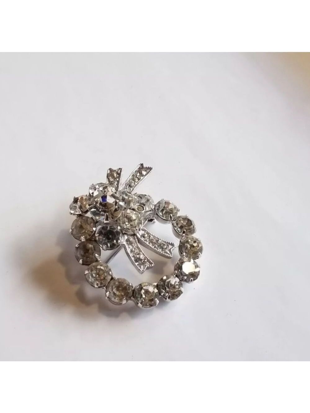 Vintage Eisenberg Ice Brooch Crystal Fashion Brooch 1940-50's - Picture 5 of 10